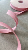 Косая бейка цвет бледно-розовый (хлопок 100%), ширина 1,4 см Италия КИР/14/22812