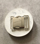 Пряжка-автомат металл цвет серебро, размер 4,5*6,4 см (под пояс 4 см) ПКС/45/67005