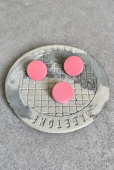 Кнопки пробивные цвет розовый (металл), размер 1,4 см ККР/14/1973
