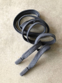 Шнурок плоский серый, длина 130 см ширина 1 см ШКС/130/35043