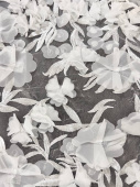 Сетка с вышивкой и цветами цвет белый (полиэстер), 160 см (цветы 130 см) Италия СИБ/160/38035