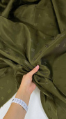 Подкладочная ткань Max Mara цвет хаки (100% вискоза), 130 см Италия ПИХ/130/5974