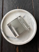 Пряжка  металл цвет серебро Италия, Внешний 4,3*4,7 см (внутренний размер 4 см)  ПИС/40/72024