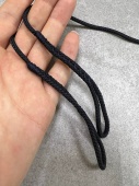 Шнур иссиня-черный с заработанными краями, 120-125 см сток Jil Sander ШИЧ/120/10812