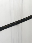 Резинка черная, надпись золотой люрекс, ширина 2 см Италия РИЧ/20/43095