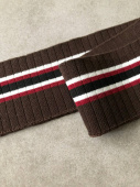 Подвяз коричневый с полосами белый/красный/черный (полиэстер), размер 7,5*57 см ПКК/57/78081