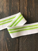 Подвяз белый с зелеными полосами (комфортный полиэстер), 4,5*70 см ПКБ/75/87638