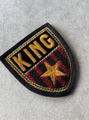 Нашивка герб "KING", Италия, параметры: 11*9,5 см АРТ.НИГ/11/61484