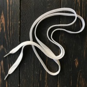 Шнурок плоский белый, длина 130 см, ШКБ/135/5290