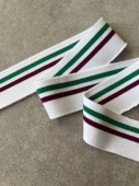 Подвяз белый с полосами зеленый, бордо (мягкий полиэстер) 4,5*90 см ПКБ/45/87902