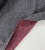 Двусторонний трикотаж Dior серый/бордо (74% шерсть 26% хлопок), ширина 130 см Италия ТИБ/130/1067