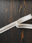 Тесьма белая с брелковой цепью, ширина 1 см ТКБ/10/33018