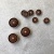 Пуговицы коричневые с надписью Classic new style, 1,5 см ПКК/15/7741 по цене 18 руб./штука
