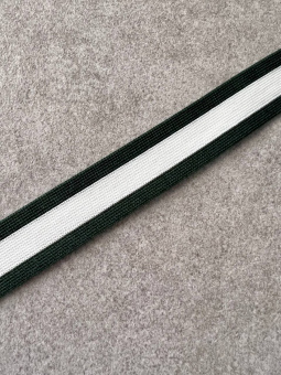 Лампас зеленый/белый (полиэстер), ширина 2 см ЛИБ/20/58030 по цене 189 руб./метр