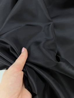 Ткань подкладочная черная (вискоза 100%),  ширина 140 см Италия ПИЧ/140/29058 по цене 425 руб./метр