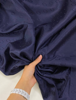 Подкладочная ткань темно-синяя (вискоза 100%), ширина 140 см Италия ПИС/140/5976 по цене 895 руб./метр