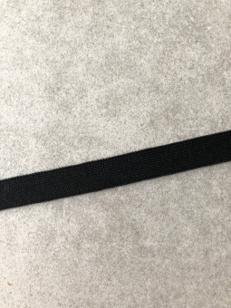 Тесьма трикотажная черная (хлопок), ширина 1,5 см ТКЧ/15/22777 по цене 59 руб./метр