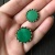 Пуговицы зеленые плоские в металлической оправе, 1,7 см ПК3/17/6247 по цене 87 руб./штука