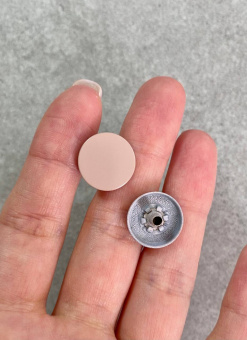 Кнопки пробивные цвет пыльно-розовый (металл), размер 1,4 см ККР/14/1965 по цене 49 руб./штука
