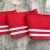 Подвяз красный с двумя белыми полосами (хлопок), 12*65 см Польша ППК/65/6074 по цене 395 руб./штука