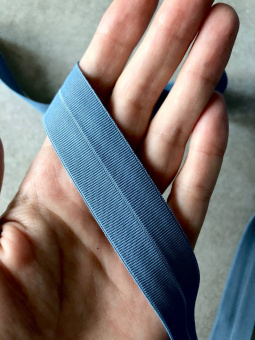 Резинка окантовочная голубая, ширина 2,4 см Италия РИГ/24/88755 по цене 89 руб./метр