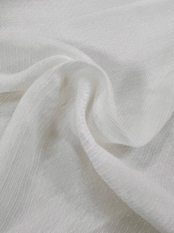 Портьерная ткань Mario Cavelli Италия, цвет молочный (полиамид/лён), высота 3,2 м ПИМ/32/38815 по цене 2 297 руб./метр