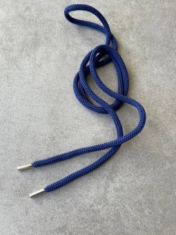 Шнурок синий Moncler, длина 120 см толщина 0,7 см ШИС/120/9887 по цене 147 руб./штука