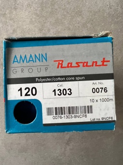 Нитки №120 AMANN group цвет синий (полиэстер) арт 120/1303 по цене 147 руб./штука