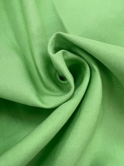 Костюмный хлопок зеленого цвета, ширина 155 см Италия ВИЗ/155/26179 по цене 1 127 руб./метр