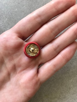 Кнопки красные, обтянутые тканью, 1,4 см Италия ПИК/14/28202 по цене 23 руб./штука