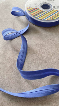 Косая бейка сине-фиолетовая (хлопок 100%), ширина 1,3 см Италия КИС/13/22818 по цене 59 руб./метр