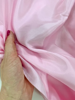 Ткань подкладочная розовая (вискоза 100%), 140 см Италия ПИР/140/08892 по цене 427 руб./метр