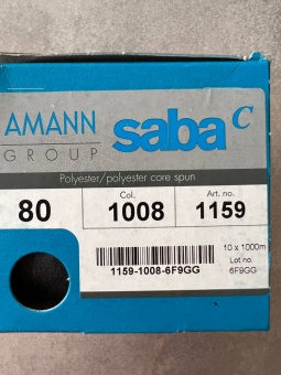 Нитки №80 цвет серый темный (полиэстер), AMANN saba арт 80/1008 по цене 173 руб./штука