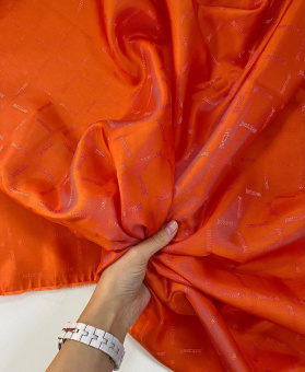 Подкладочная ткань Just Cavalli цвет оранжевый (100% вискоза), ширина 140 см Италия ПИО/140/5972 по цене 895 руб./метр
