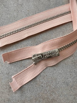 Молния розовая разъёмная, длина 50 см (Звено 6 металл цвет серебро) Италия МИР/50/43143 по цене 697 руб./штука