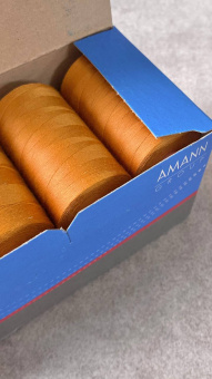 Нитки №80 AMANN group SABA цвет светлая охра (полиэстер, намотка 1000 м) арт 80/0177 по цене 383 руб./штука