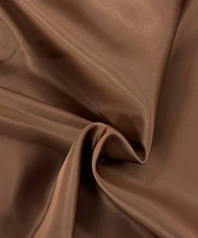 Подкладочная ткань коричневая (вискоза), ширина 140 см Италия ПИК/140/70514 по цене 425 руб./метр