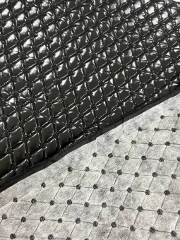 Стеганая ткань фабрики Limonta (полиэстер) цвет черный, 140 см СИЧ/140/31120 по цене 2 497 руб./метр